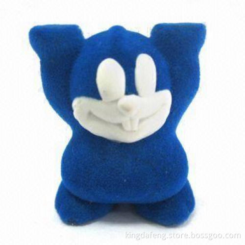 Promotional Toy, Happy Bear, PVC Flocking, 3.4cm Height